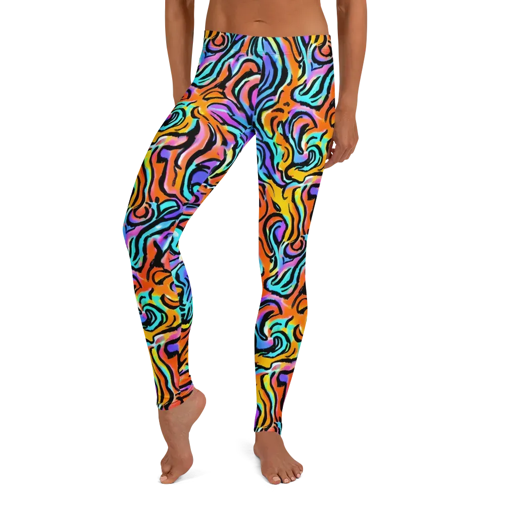 Hypercolor Waves on Leggings — Front