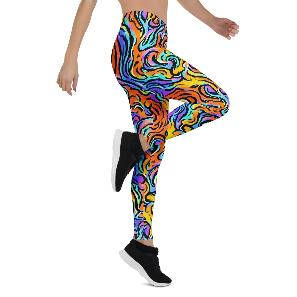 Hypercolor Waves on Leggings — Right