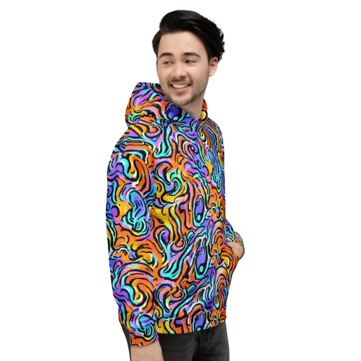 Hypercolor Waves on a Hoodie