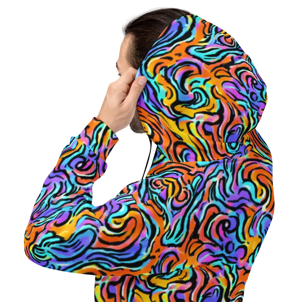 Hypercolor Waves on Hoodie — Back
