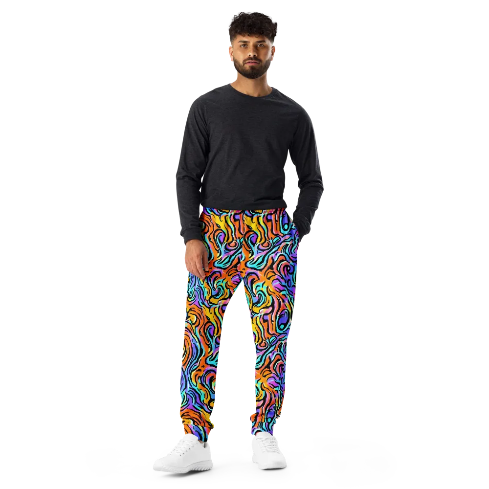 Hypercolor Waves on Men's Joggers — Front