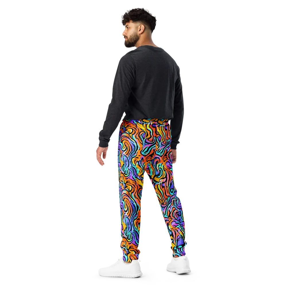 Hypercolor Waves on Men's Joggers — Back