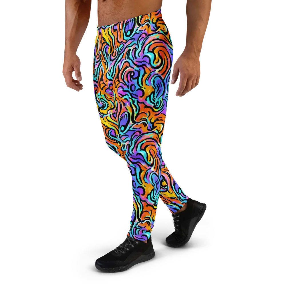 Hypercolor Waves on Men's Joggers — Left