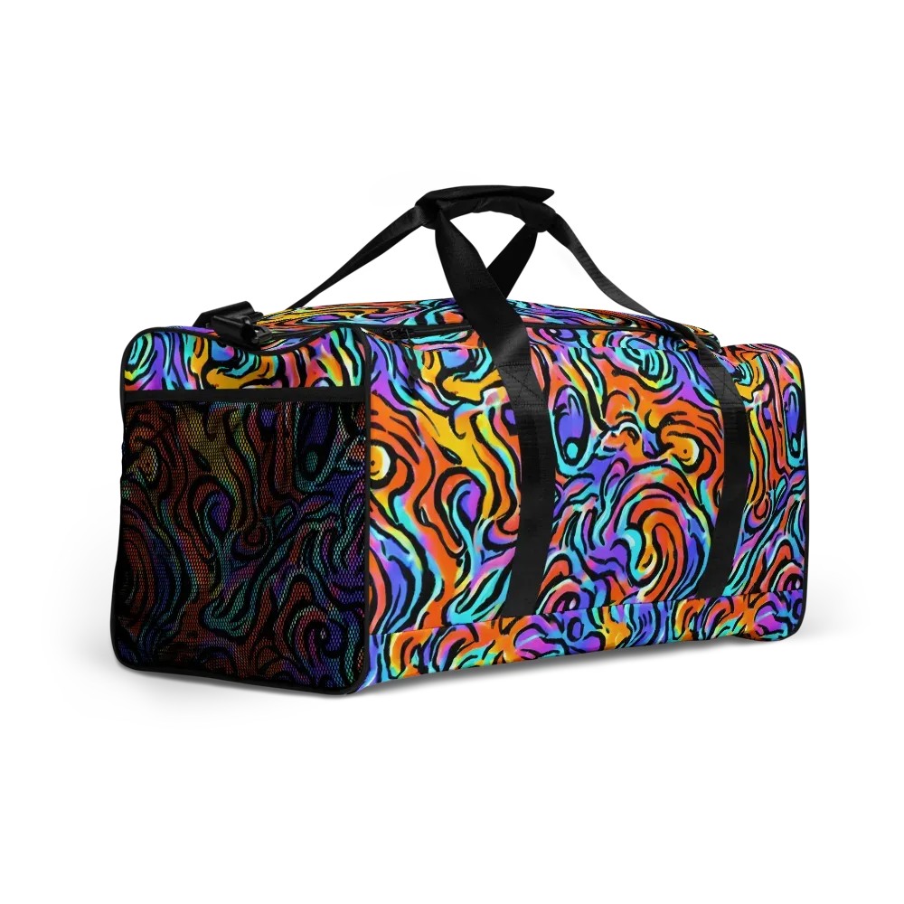 Hypercolor Waves on Duffle Bag — Right Front