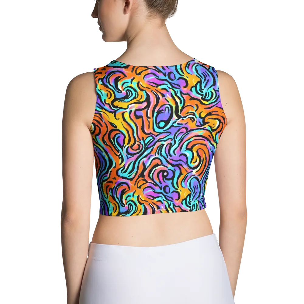 Hypercolor Waves on Crop Top — Back