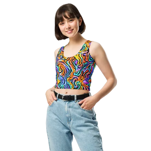 Hypercolor Waves on a Crop Top