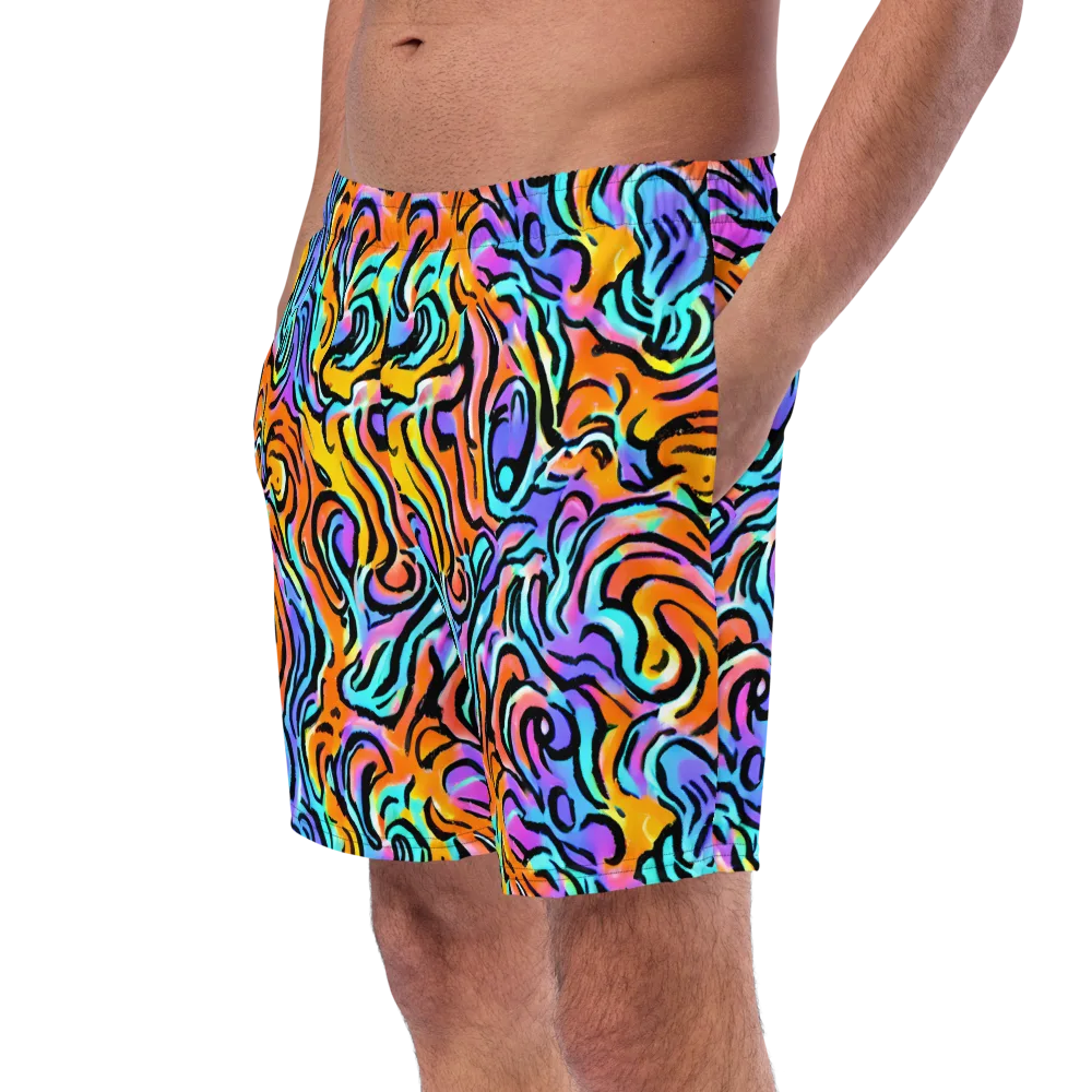 Hypercolor Waves on Swim Trunks — Left Front