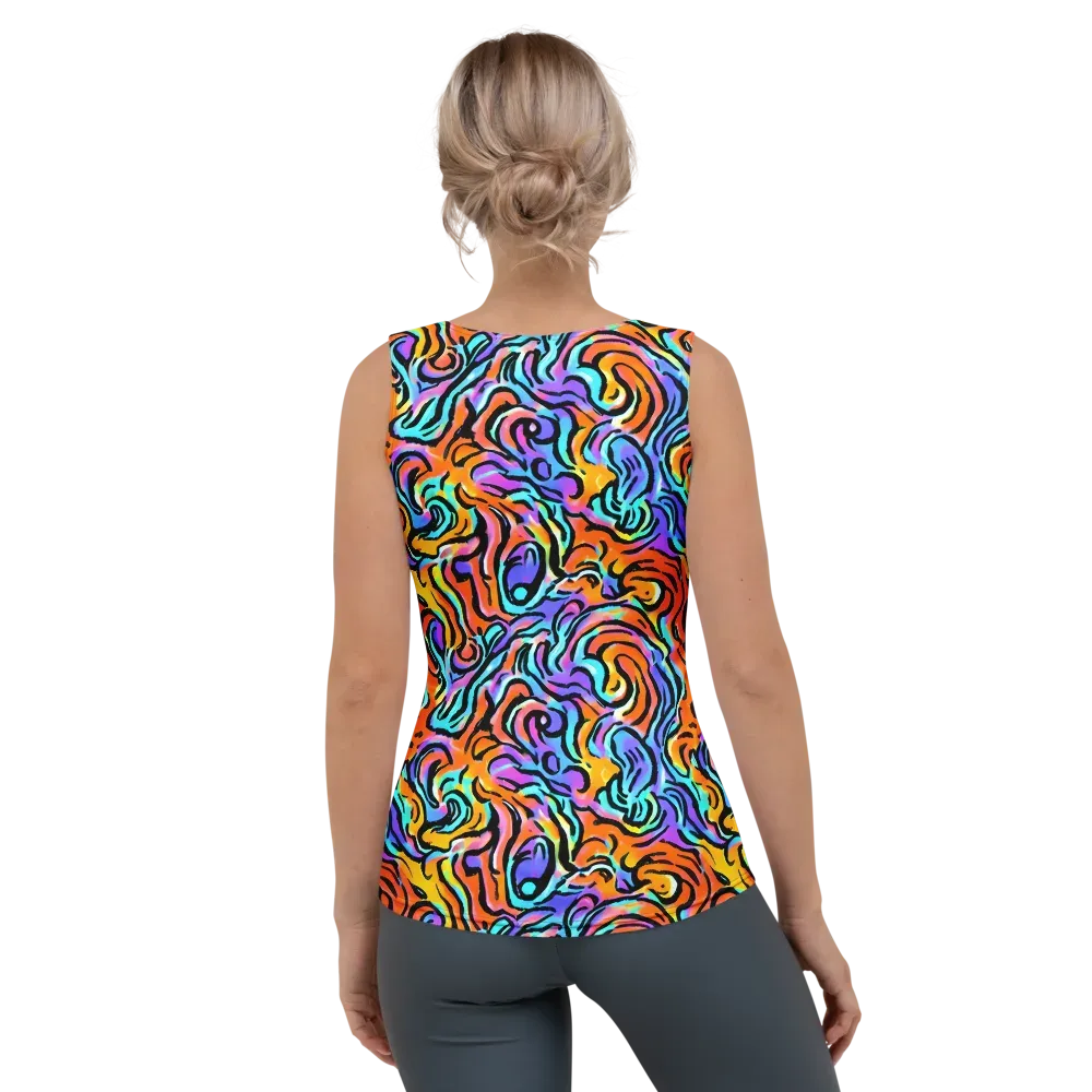 Hypercolor Waves on Women's Tank Top — Back