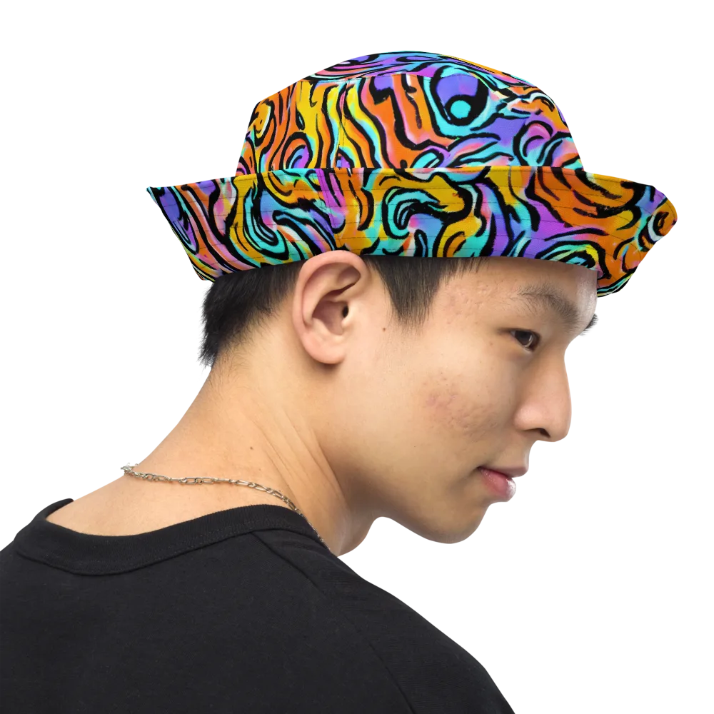 Hypercolor Waves on Reversible Bucket Hat — Right Outside