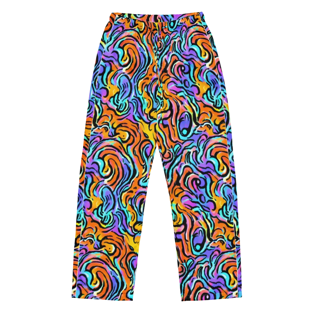 Hypercolor Waves on Women's Pajama Pants — Front