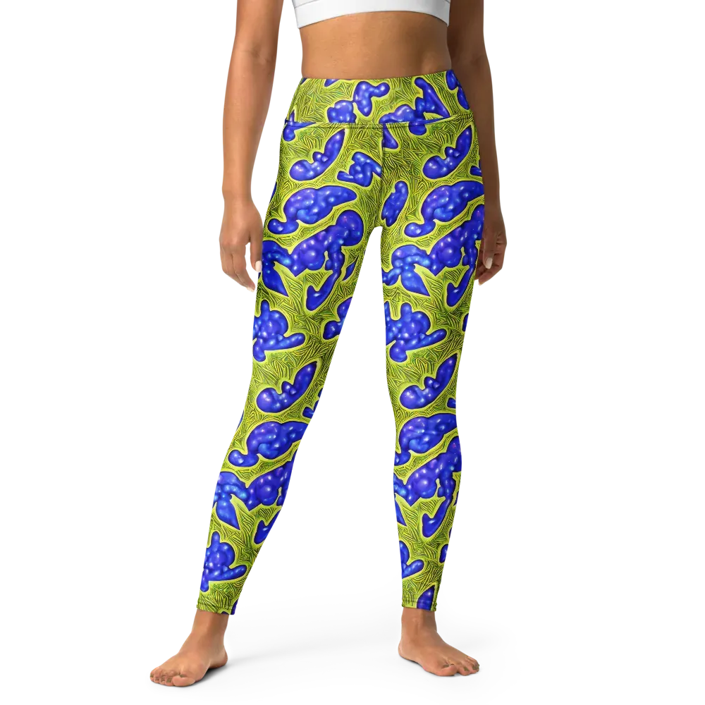 Blue Matter on Yoga Leggings — Front