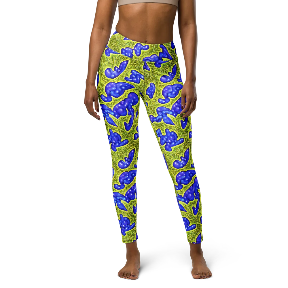Blue Matter on Yoga Leggings — Front