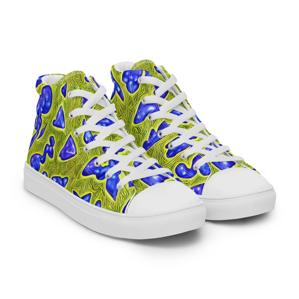 Blue Matter on Men's High Top Canvas Shoes — Right Front