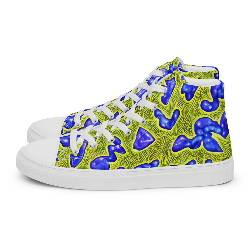 Blue Matter on Men's High Top Canvas Shoes — Left