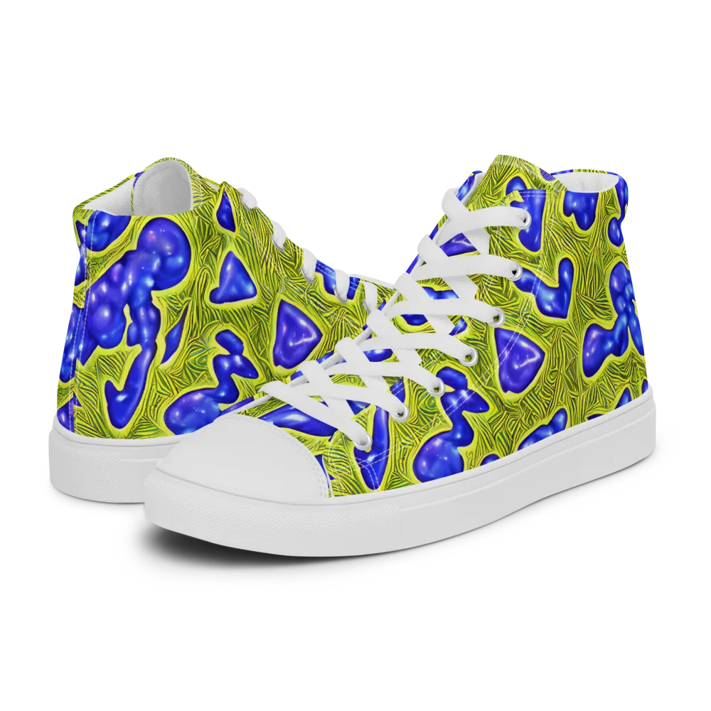 Blue Matter on Men's High Top Canvas Shoes — Left