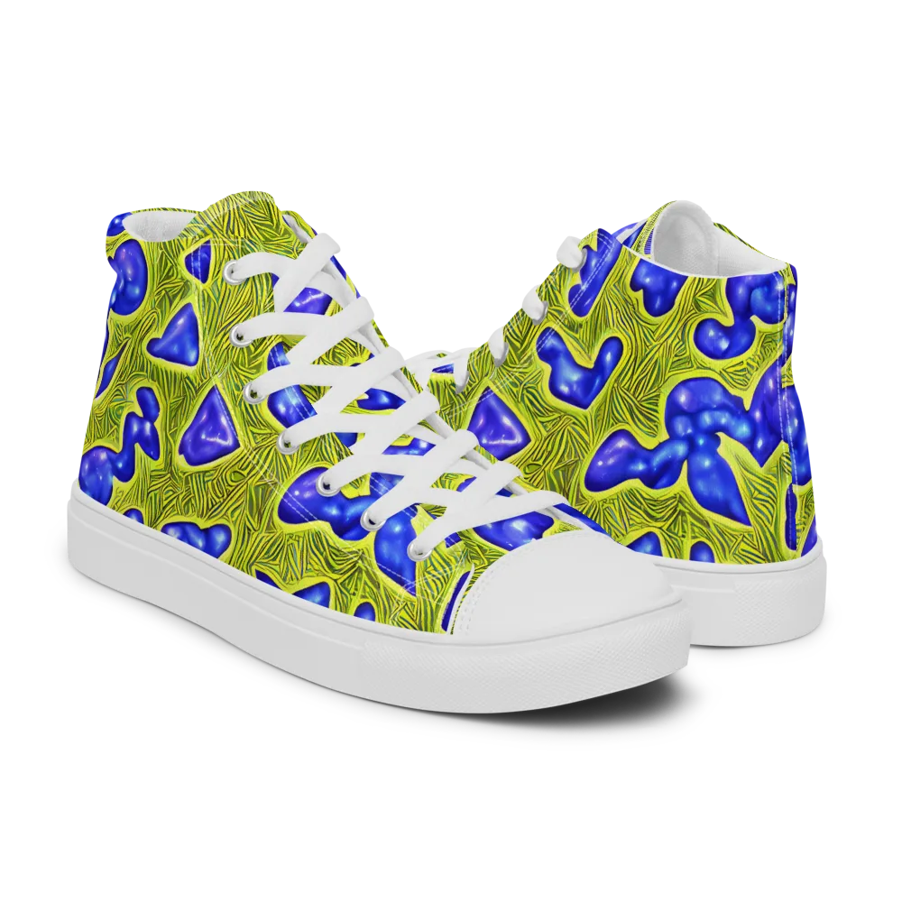 Blue Matter on Men's High Top Canvas Shoes — Right