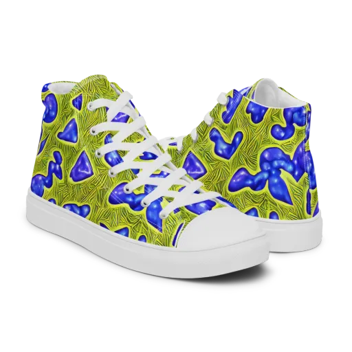 Blue Matter on a Men's High Top Canvas Shoes