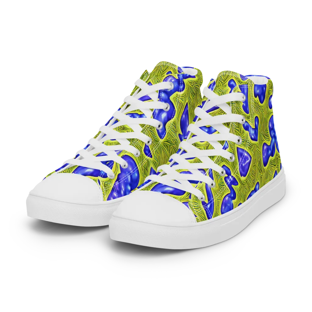 Blue Matter on Women's High Top Canvas Shoes — Left Front