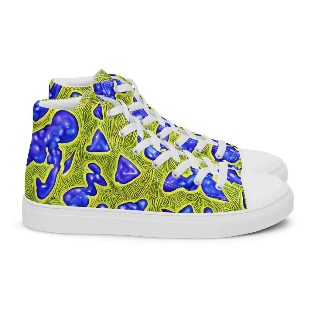Blue Matter on Women's High Top Canvas Shoes — Right
