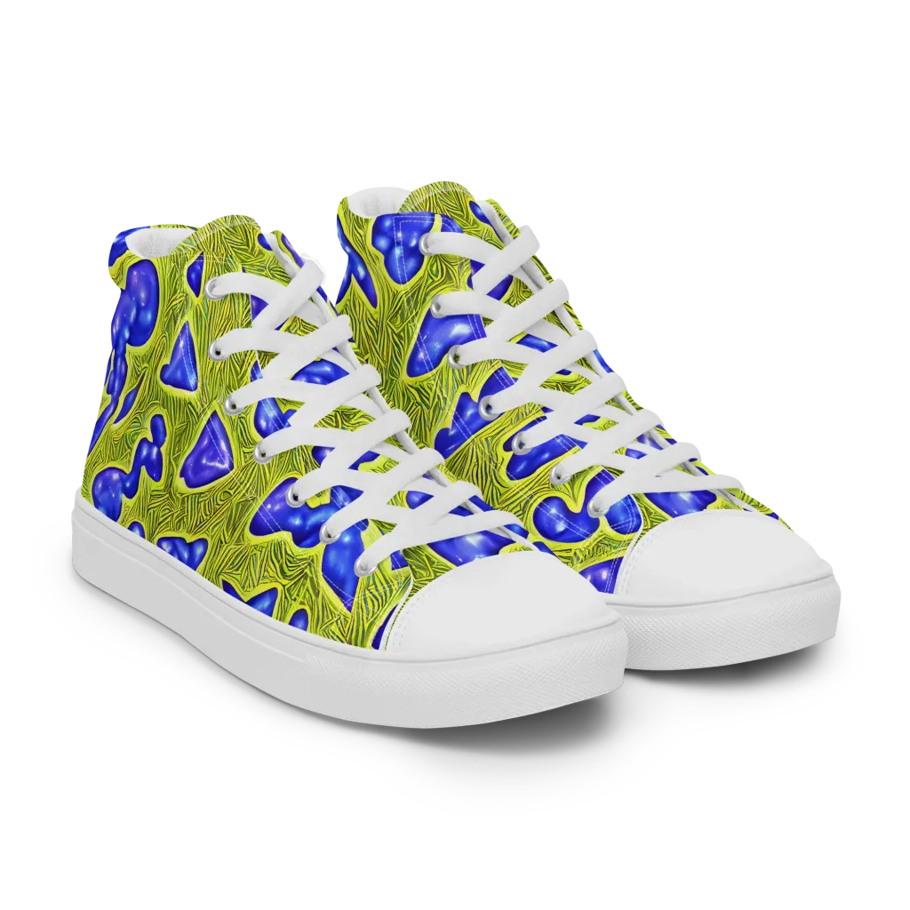 Blue Matter on Women's High Top Canvas Shoes — Right Front