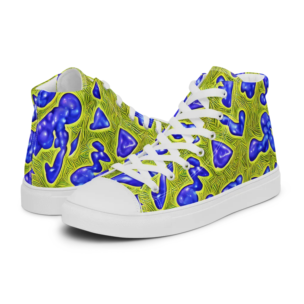 Blue Matter on Women's High Top Canvas Shoes — Left