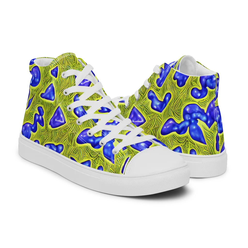 Blue Matter on Women's High Top Canvas Shoes — Right