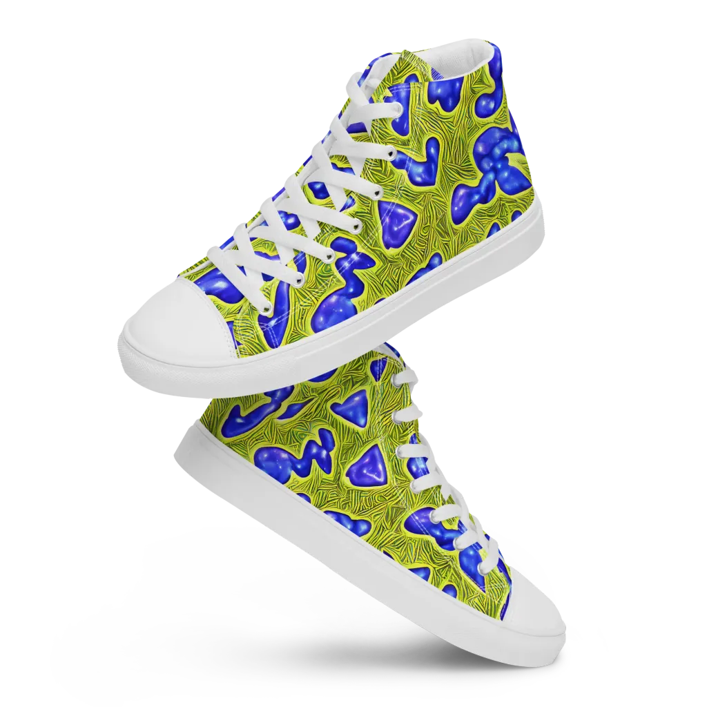 Blue Matter on Women's High Top Canvas Shoes — Front