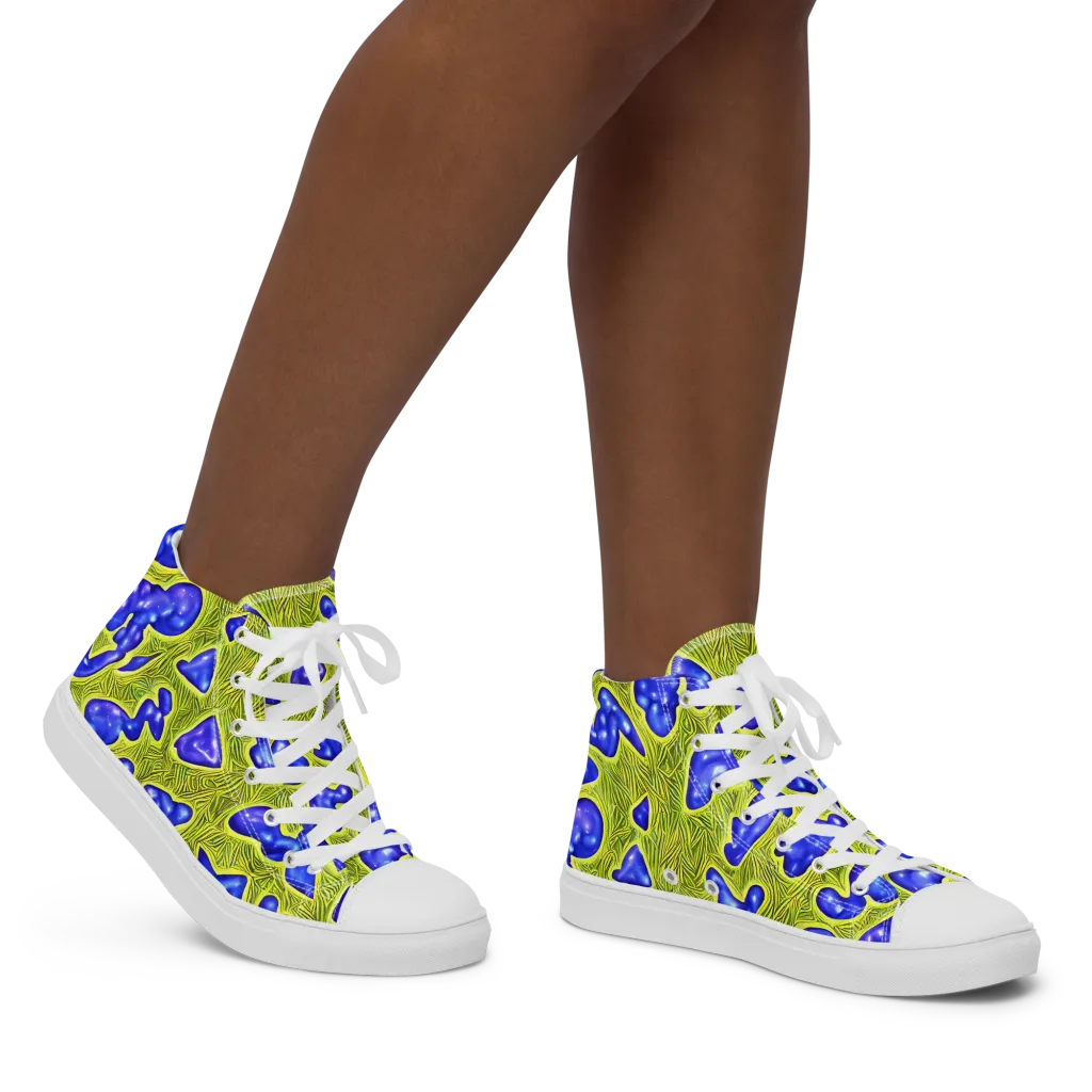 Blue Matter on Women's High Top Canvas Shoes — Right