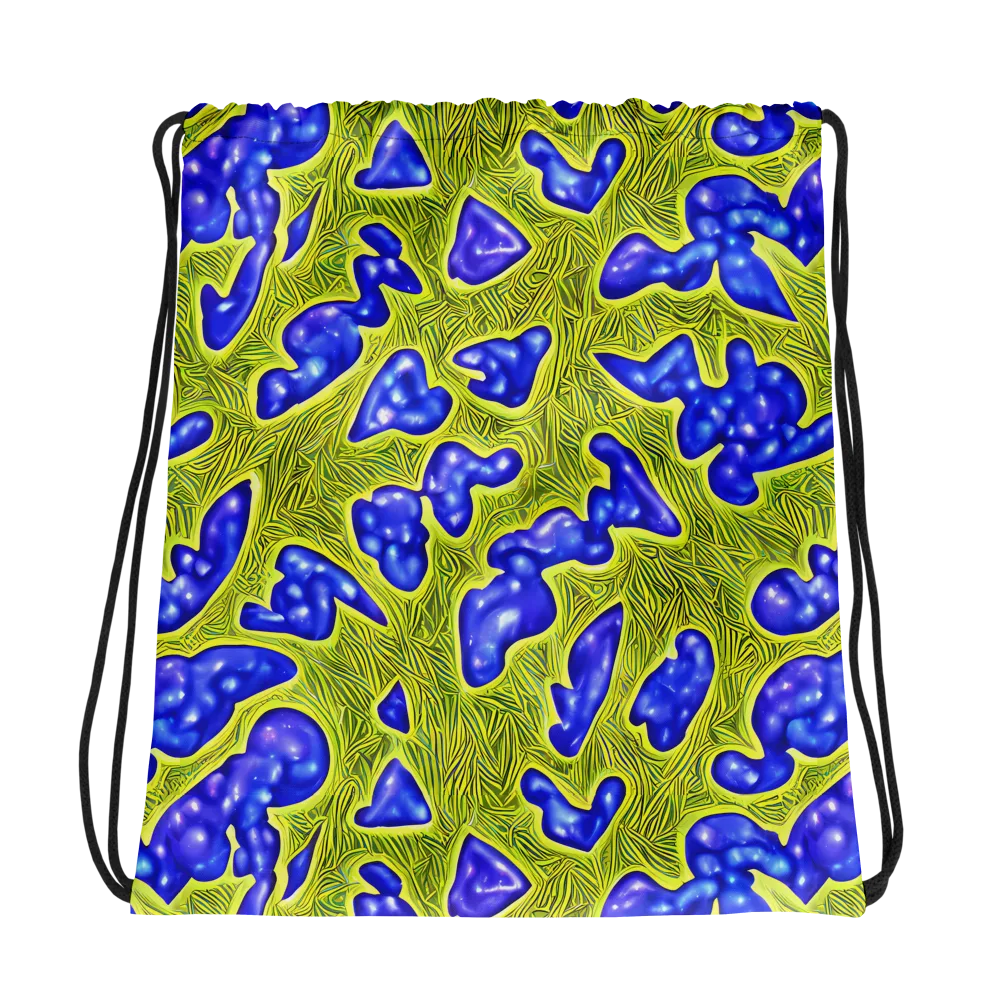 Blue Matter on Drawstring Bag — Photo