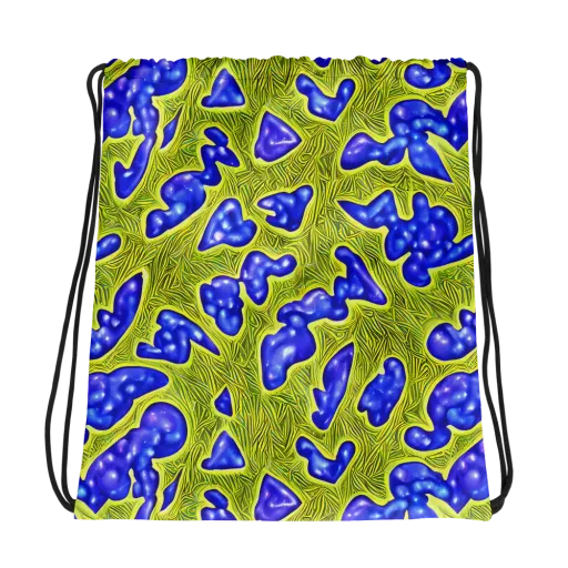 Blue Matter on a Drawstring Bag
