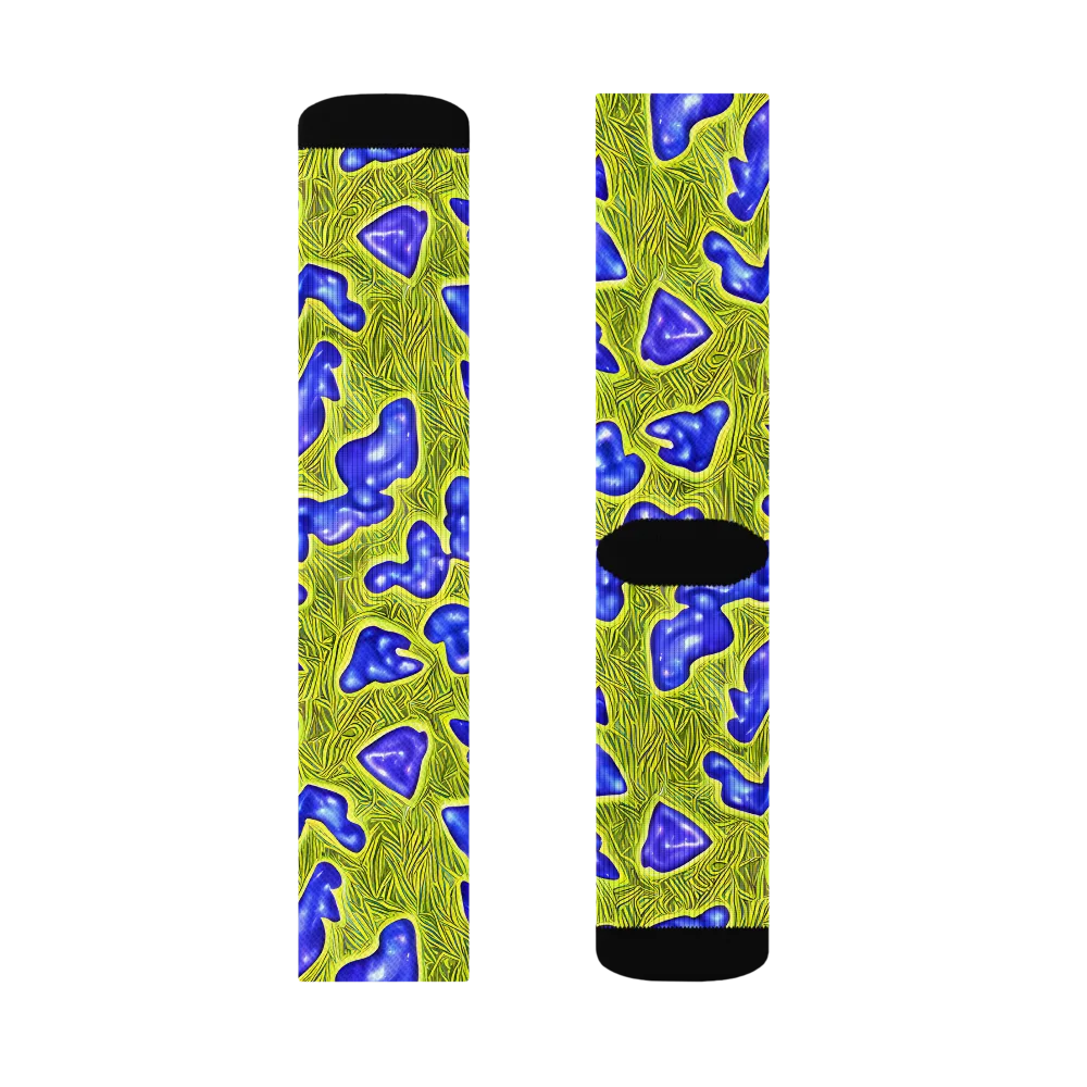 Blue Matter on Socks — Left Sock