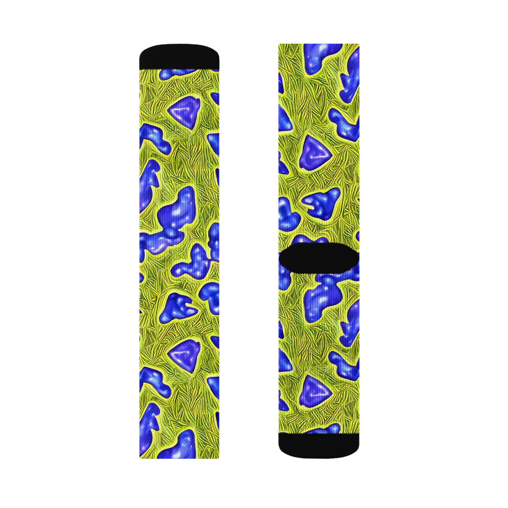 Blue Matter on Socks — Right Sock