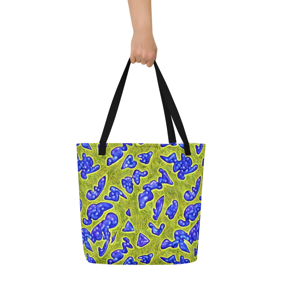 Blue Matter on Large Tote Bag W/ Pocket — Front