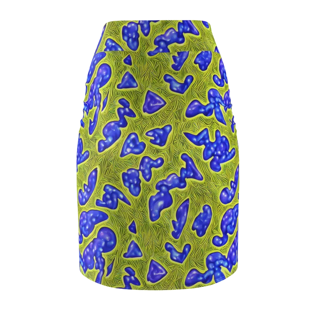 Blue Matter on Pencil Skirt — Back