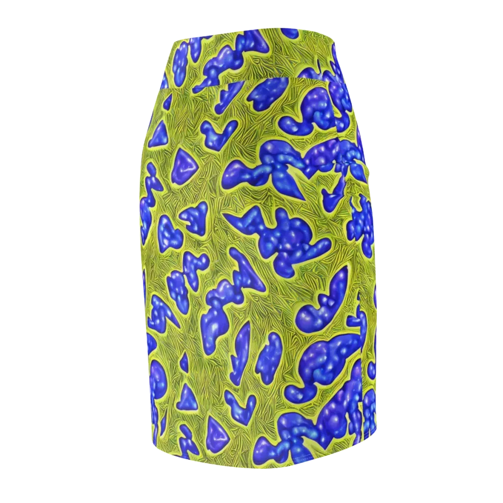 Blue Matter on Pencil Skirt — Back Side
