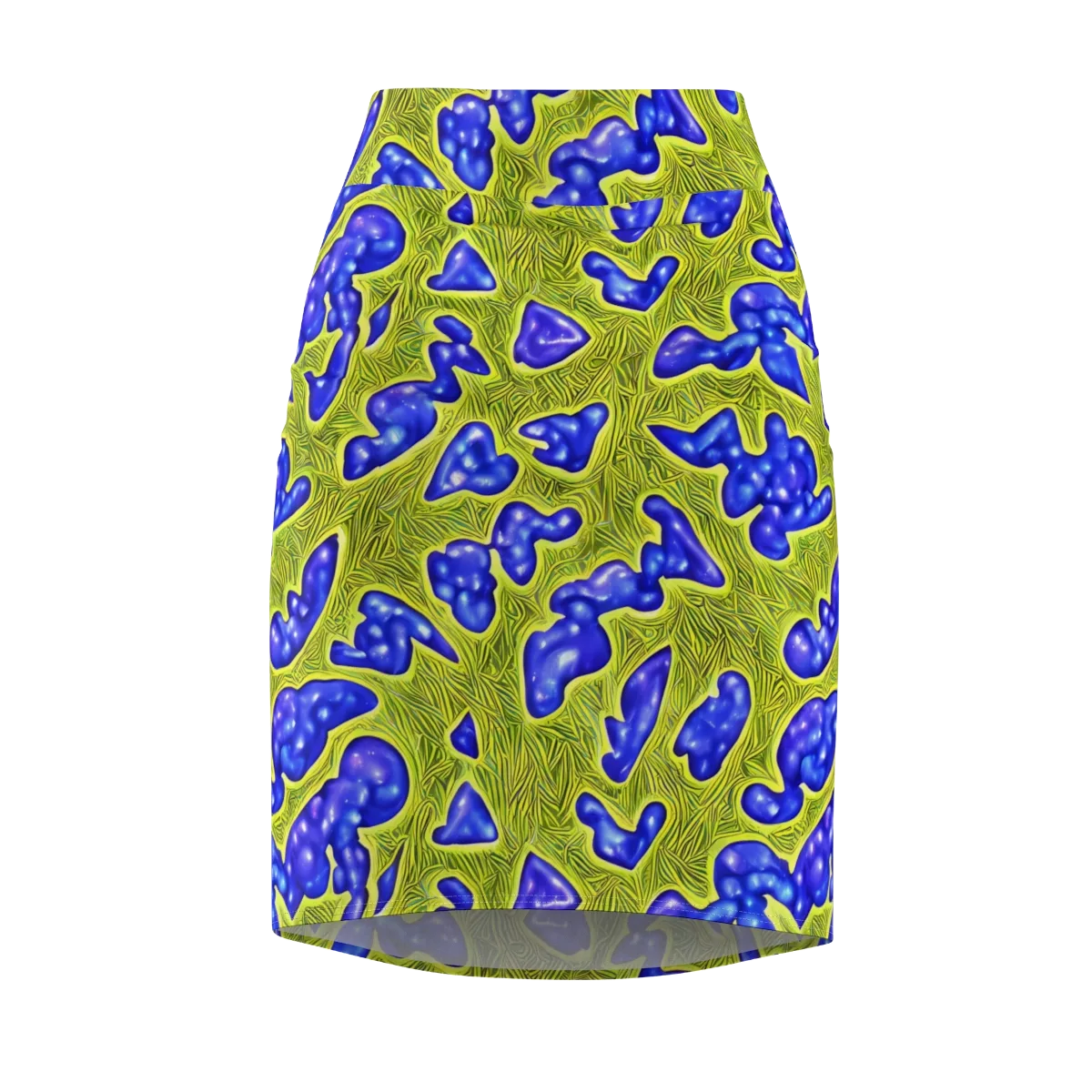 Blue Matter on Pencil Skirt — Front