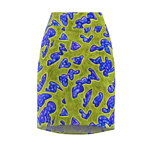 Blue Matter on a Pencil Skirt