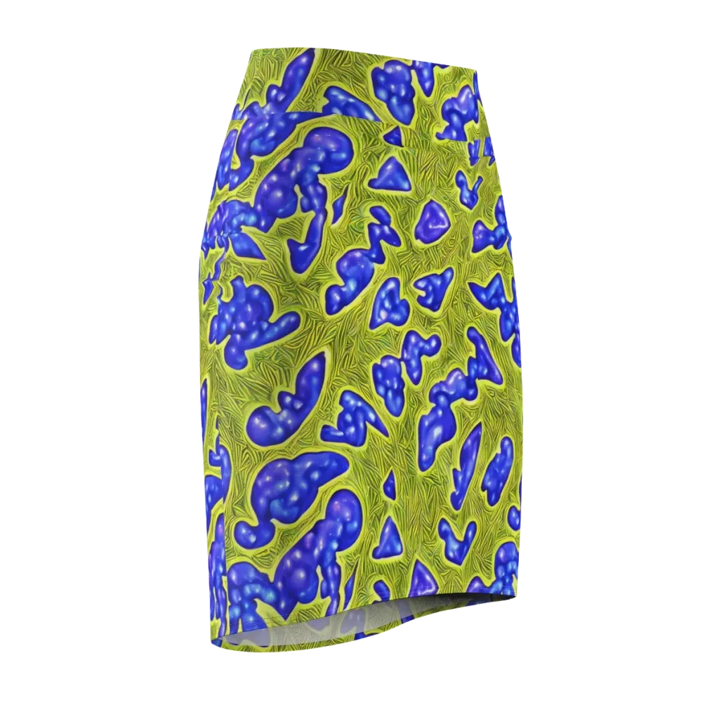 Blue Matter on Pencil Skirt — Front Side