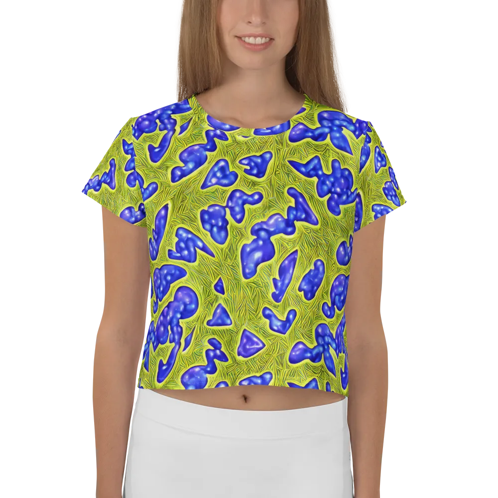 Blue Matter on Crop Tee — Front