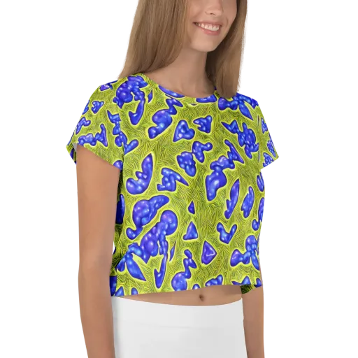 Blue Matter on a Crop Tee