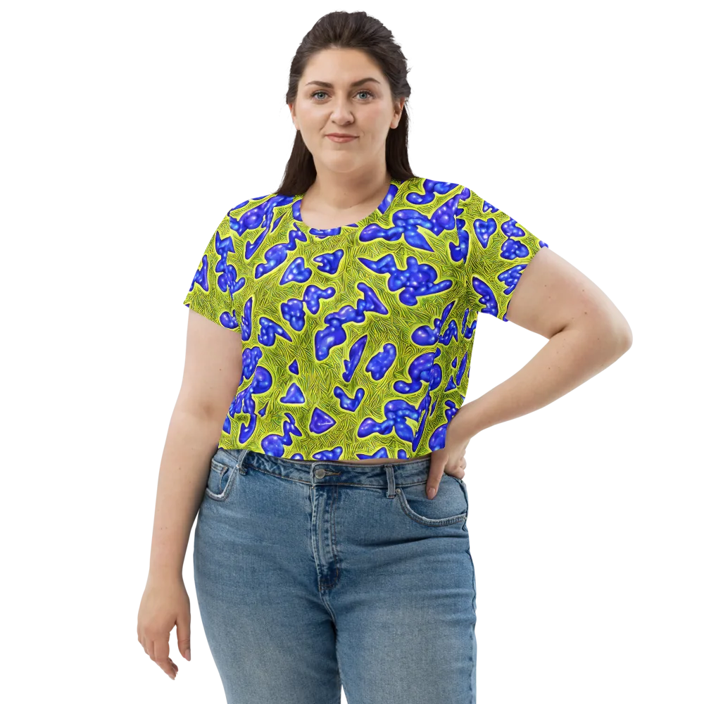 Blue Matter on Crop Tee — Front