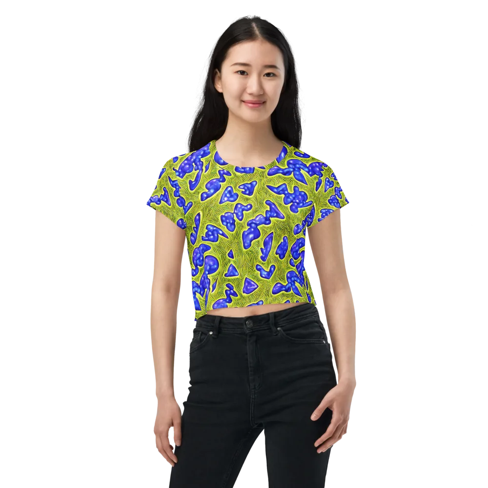 Blue Matter on Crop Tee — Front