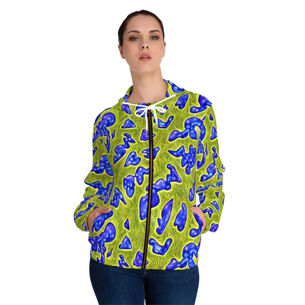 Blue Matter on Women's Full-Zip Hoodie — Front On Person