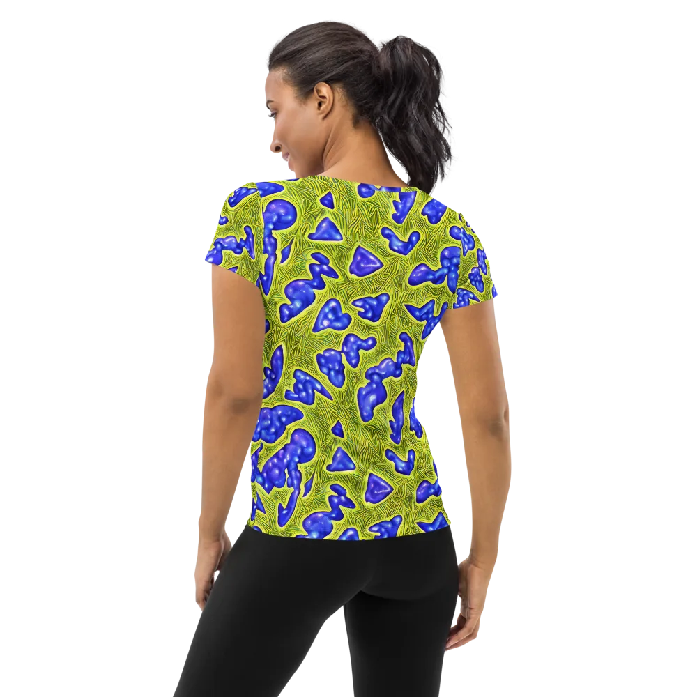 Blue Matter on Women's Athletic T-Shirt — Back