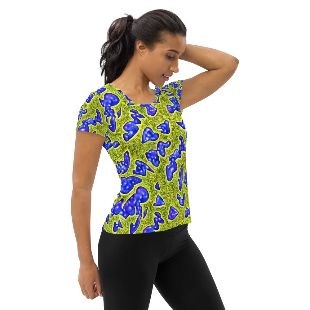 Blue Matter on Women's Athletic T-Shirt — Right