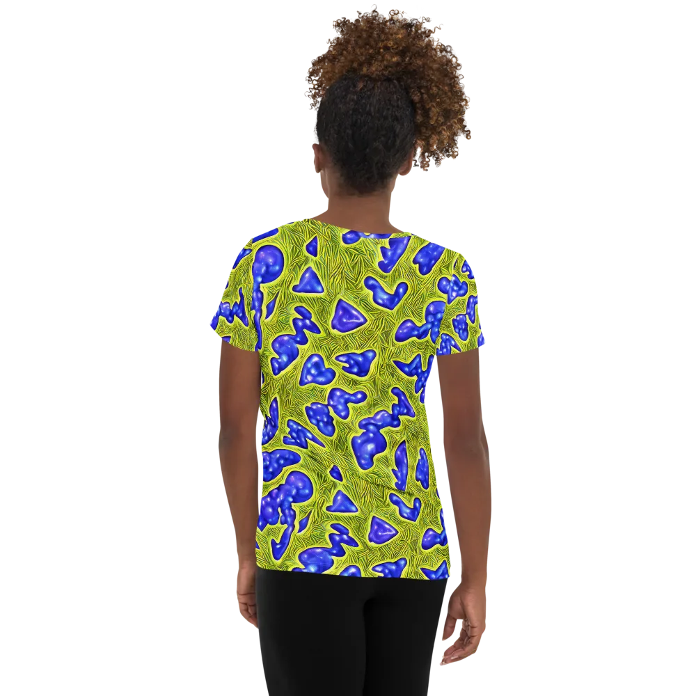 Blue Matter on Women's Athletic T-Shirt — Back