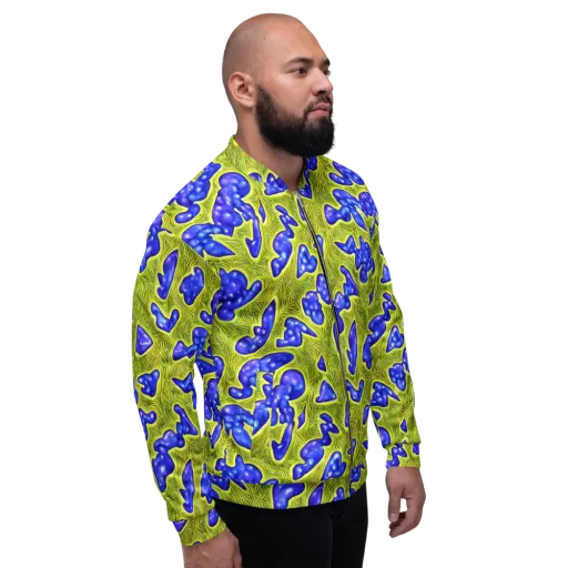 Blue Matter on a Bomber Jacket