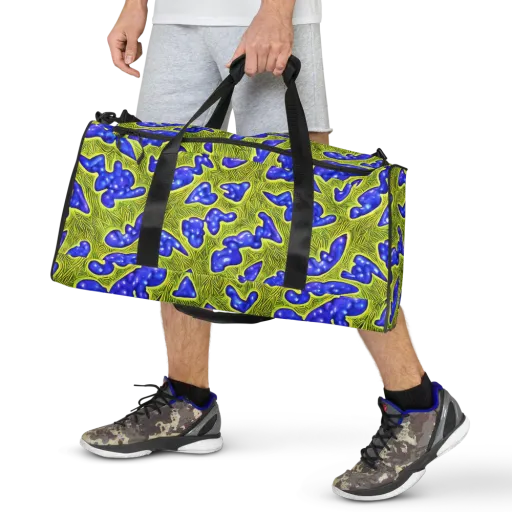 Blue Matter on a Duffle Bag