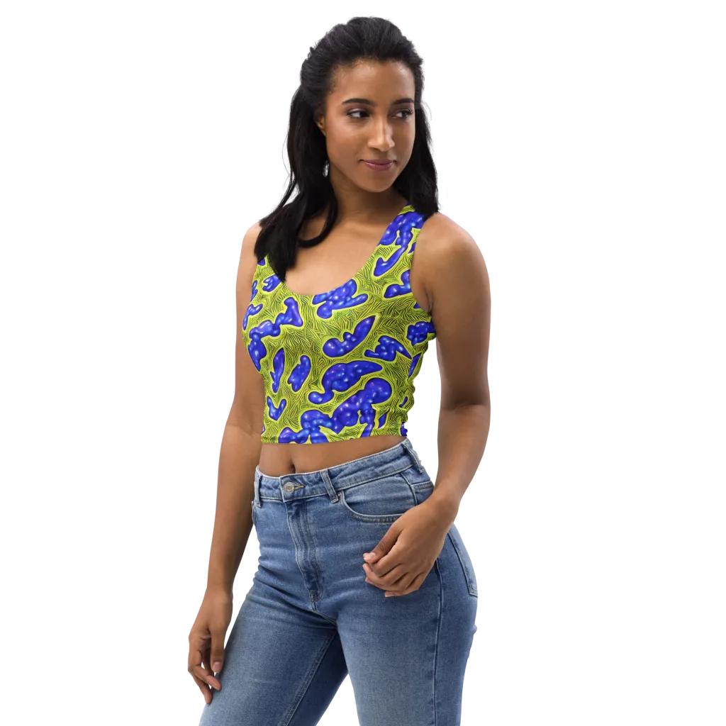 Blue Matter on Crop Top — Left Front