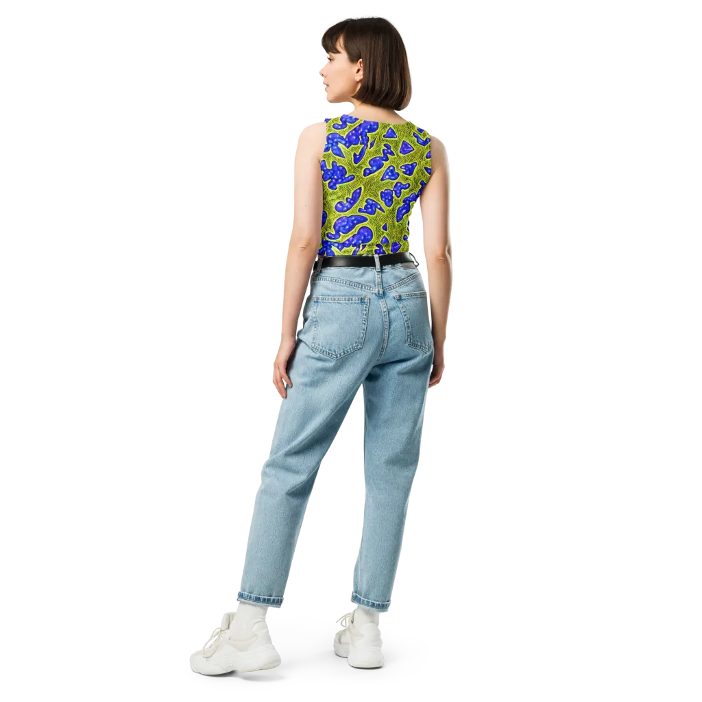 Blue Matter on Crop Top — Back